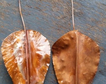 Fold form copper leaves for you to create with