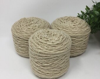Yarn Recycled Lambswool Angora Cashmere Blend 3 Cakes 642 Yards 7.7 Oz Lot 687