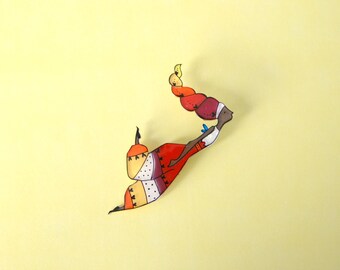 Fairy brooch or necklace, fairy jewelry, wearable art