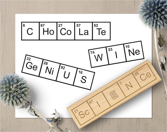 Periodic Table Word Stamps Science Gift Science Teacher