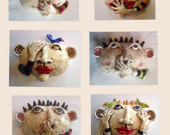 Custom Ceramic Head with Hand and Details