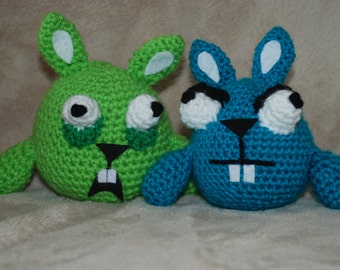 Crocheted Funny Rabbits / Scary Crocheted Rabbits