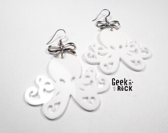 Squid octopus kraken tentacle seabed Octopus steampunk earrings