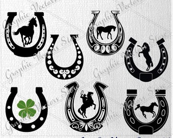 Horseshoe svg, Files for Silhouette, Printable, Cricut, Files for Cutting Machine, Files for Decor, Layered.