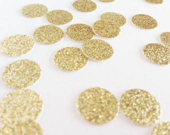 Gold Glitter Circle Confetti - 1/2" Gold Confetti. Wedding Confetti. Bachelorette. Bridal Shower. Engagement Party. Baby Shower. Birthday.