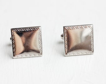Silver Square Cuff Links