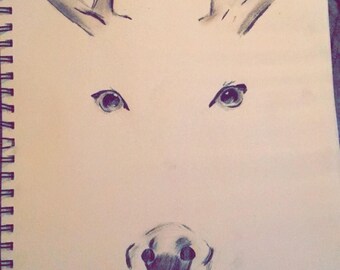 Negative space reindeer