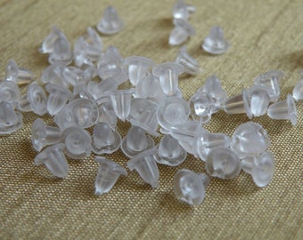 Rubber Earring Backs Stoppers 4mm Secure Hold Safety Nuts 600 pcs
