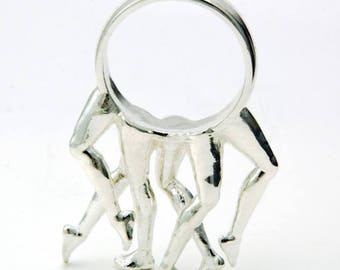 Leg Ring in Sterling Silver