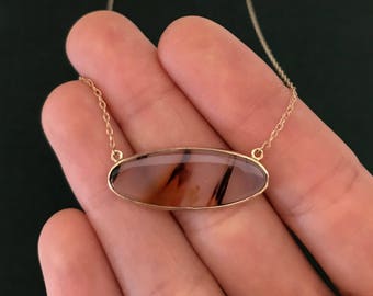 Agate Pendant | One of a Kind | 18k Gold