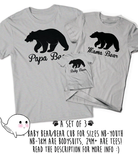 mama and papa bear shirt