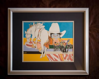 The Boss - Original Framed Cowboy Art