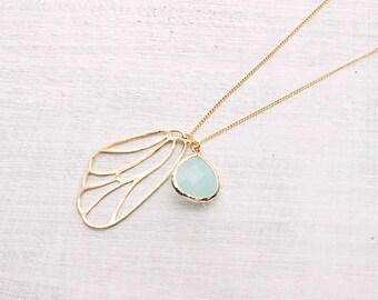 Fairywing necklace turquoise