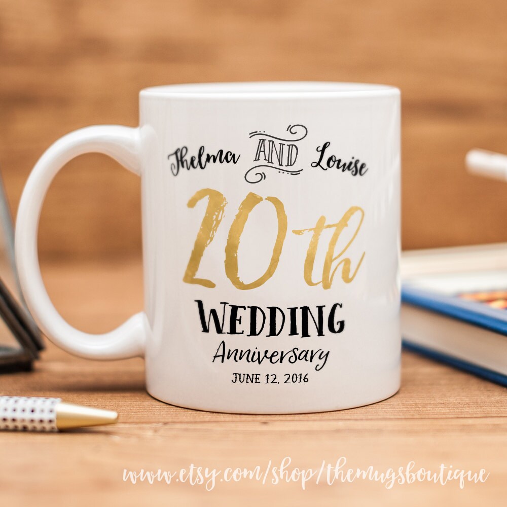 20th Wedding Anniversary mug customized wedding mug