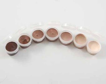 Heat Set Paints for Reborn Dolls Petite Set: 7 Flesh Tones (7 Jars)