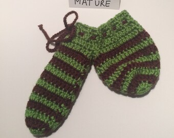 Brown and Green stripe Willie Warmer - clearance priced