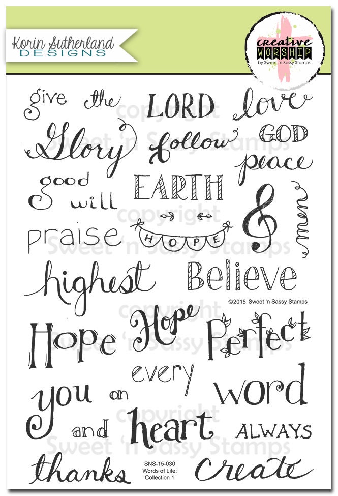 Words of Life: Collection 1 Bible Journaling Faith Stamps