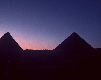 Egyptian Pyramids at Dusk