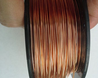 10ga round copper wire, 3 feet, DS, bare #110 USA wire, thick and heavy wire, dead soft 3'