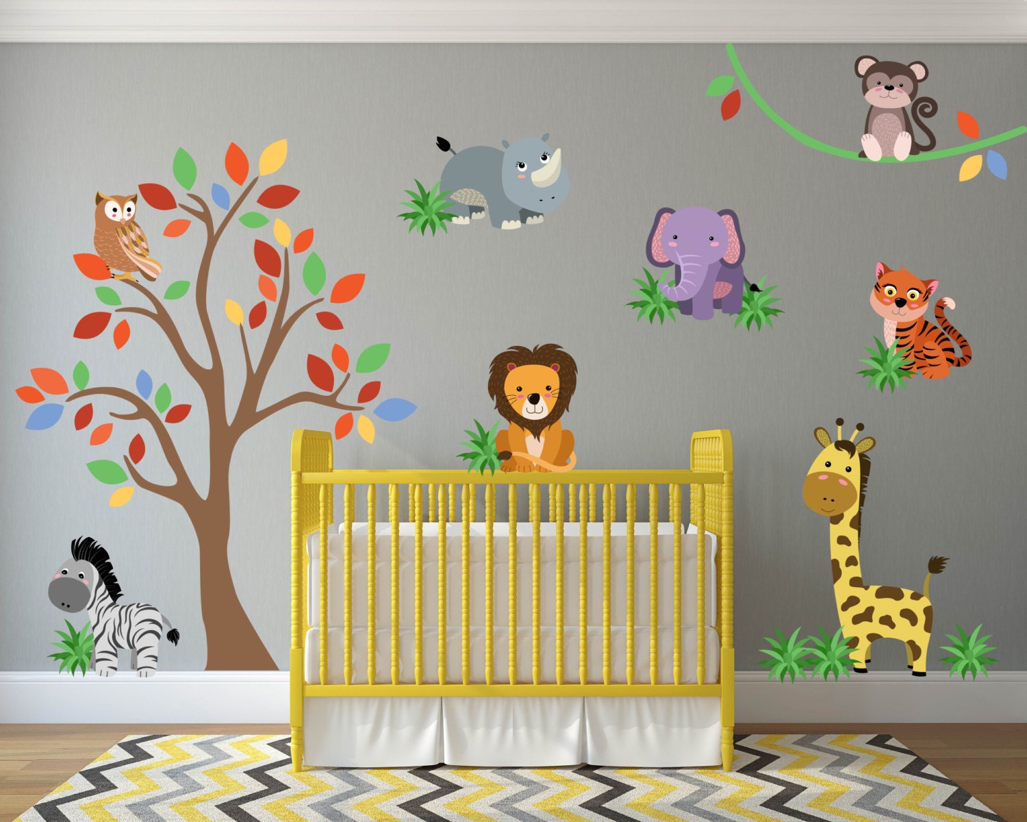 safari wall decor nursery