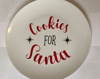 Cookies with Santa plate