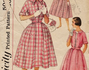 Simplicity 2444 / Vintage 50s Sewing Pattern / Dress And Jacket / Size 14 Bust 34