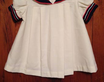 Vintage baby sailor dress - size 12 months