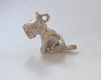 Sterling silver Scottie Dog charm vintage # S 808