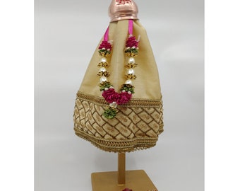 Off White with Golden Embroidery Gudi