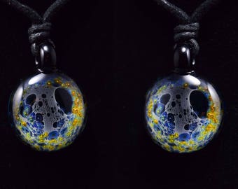 Borosilicate Glass Silver Galaxy Pendant