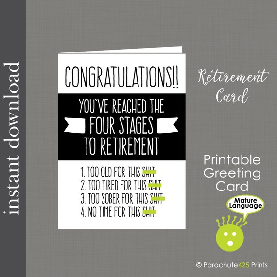 retirement card printable card funny retirement boss retire printable office supply list