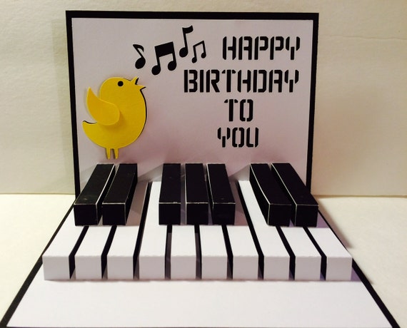 Download Happy Birthday Piano 3D Popup SVG Cutting File