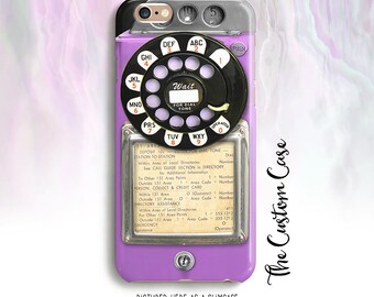 Retro Purple Payphone, Vintage Payphone Phone Case, Retro Purple Rotary Phone, Old Vintage Payphone, Hipster Payphone Case, Iphone, Samsung