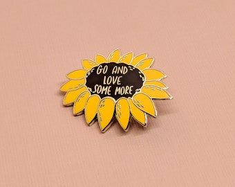 Sunflower Enamel Pin | Harold and Maude Inspired, Hard Enamel, Enamel Pin, Lapel Pin, Flair, Flower Pin, Gifts for Florist
