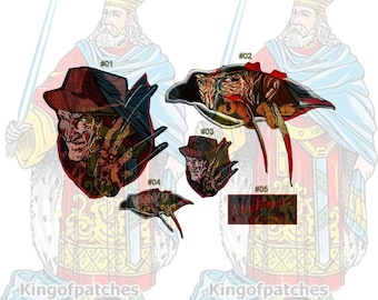 Freddy Krueger Embroidered Big or Small Patches Horror Movie A Nightmare on Elm Street vs Jason Claw Glove Dead Final Dream Warriors