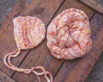 Newborn Wrap And Bonnet Set, Newborn Photo Props, Photo Props, Newborn props, Baby Wrap, Newborn Prop Set, Newborn Photo Set, Knit Wrap