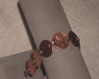 Vintage Copper Penny Bracelet