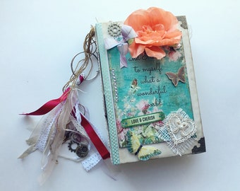 Shabby Chic Vintage Junk Journal Diary Notebook