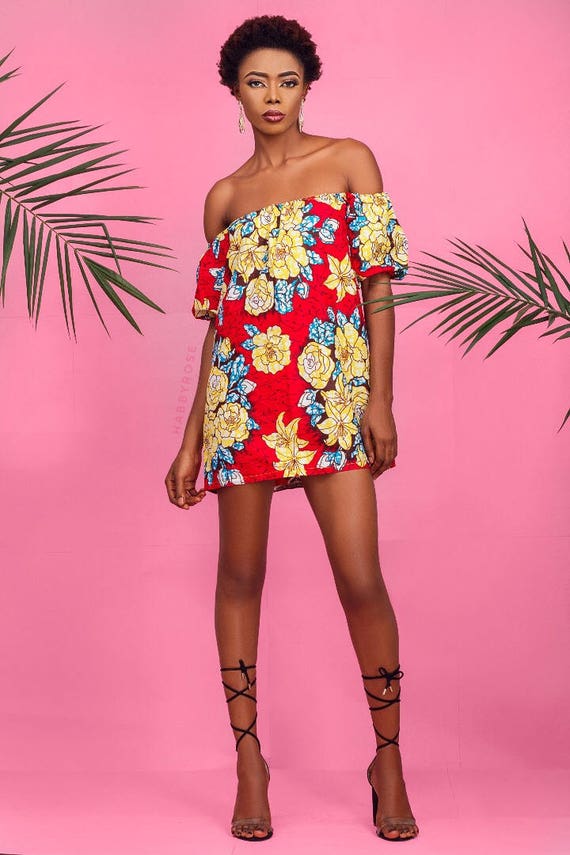 Saley Off Shoulder Mini Dress African Summer Dress Off - 570x855 - jpeg African Party Dresses