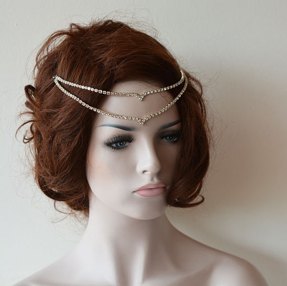 wedding hair jewelry chain