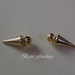 4 pc. Small Spike Charm, Small Bullet Charm, 16k Gold Plated Brass Charm, 4 x 11 mm