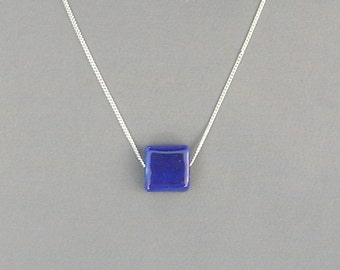 Cobalt Blue Porcelain Bead Necklace