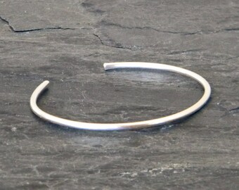 Silver Cuff Bracelet - Silver Bracelets for Women - Dainty Bracelet - Open Bangle Bracelet - Stacking Bracelets - Simple Silver Bracelet