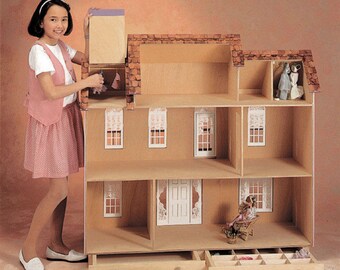 Barbie Dollhouse Kit / Barbie's Estate Unfinished Dollhouse Kit in Playscale Size for Barbie
