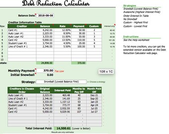 Debt tracker | Etsy