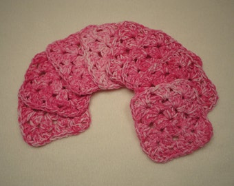 Pink Coasters - Crocheted Pink Coasters - Pink Coaster - Crocheted Mug Rugs - Crocheted Coasters - Drink Coasters - Coaster in Pink