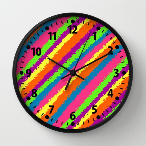 CraZy ColorZ Wall Clock with Numbers Colorful Clock for Kids