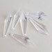 Vintage faceted clear lucite pointed drops
