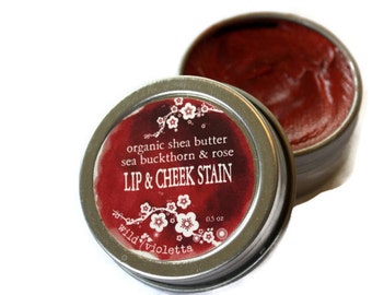 Red Lip and Cheek Stain / All Natural Lip & Cheek Tint / Natural Make Up