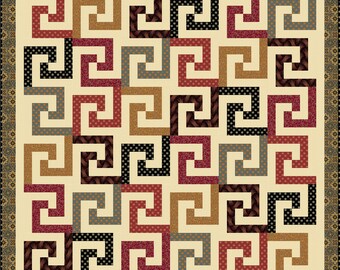 High Roller quilt pattern: Rotary-cut/machine-pieced quilt in 5 sizes(throw, twin, full, queen & king)